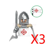 MOC Medieval Building Blocks Castle Knight Western Cowboy Historical Army Cavalry Horse Soldier Gun Kid Toy Gift Brick DIY S040