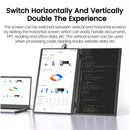 2025 15.6 Dual Screen 1920*1080P 60Hz Touch/Non-Touch Portable Monitor IPS Low Blue Light Eye Protection 360° Folding Drive-free