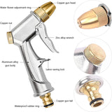 Spray Gun High Pressure with Full Brass Nozzle Handheld Water Nozzle Pistol Grip Sprayer for Watering Garden/Sidewalk/Car Wash