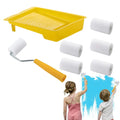 Small Paint Roller Set Mini Roller Edger Brush For Wall Painting With Paint Tray Interior Paint Brushes Painting Tools For Room