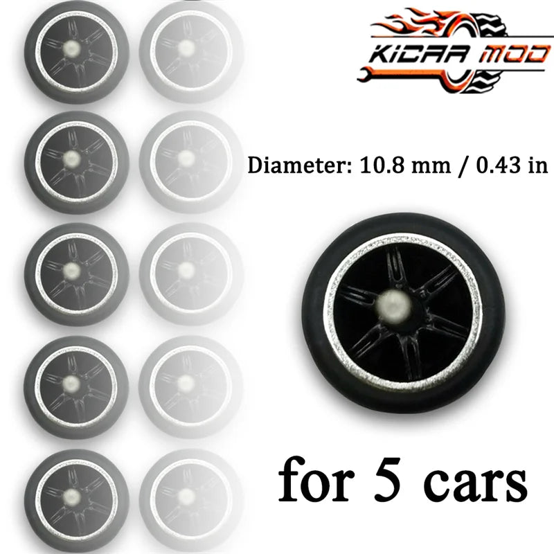 1/64 Wheels Tires Navy Blue set for VDiecast Model Cars Collection Toy for Hot Wheels Hobby Modified Parts 5 set/pack
