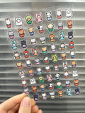 Pvc Super Mini Cartoon Game Patterns Sticker Kawaii Sanrio Kitty Self-adhesive Sticker Waterproof Luggage Tags Nail Stickers