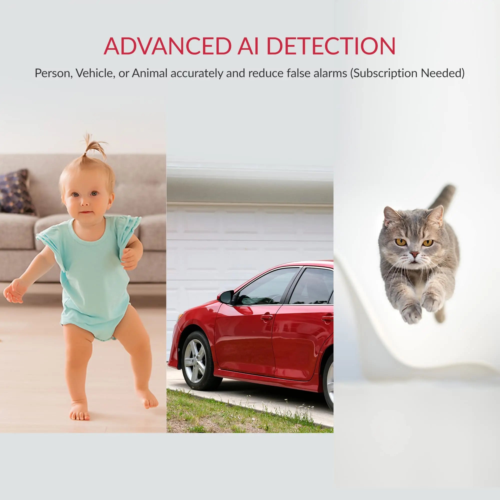 YI Pro 2K Wifi Home Camera 2/4pcs Kit 3MP with Night Vision IP Security Protection AI Powered Human/Sound Detection