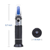 Refractómetro ATC, punto de congelación de anticongelante, comprobador de refrigerante, concentración de AdBlue, etilenglicol, refractómetro para baterías de coche