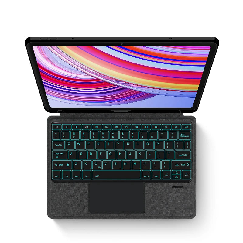 AJIUYU Backlight Magic Keyboard For XiaoMi Redmi Pad Pro 12.1 inch Folio Smart Case Portuguese Spanish Arabic Keyboard Cover