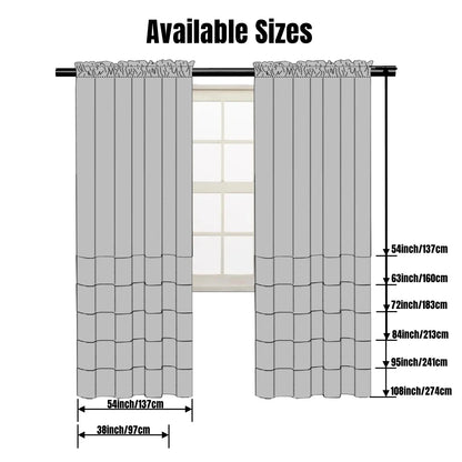 2PCS, Sheer White Curtains 2 Panels Set,  Rod Pocket Voile Fimly Sheer Drapes for Living Room/Bedroom