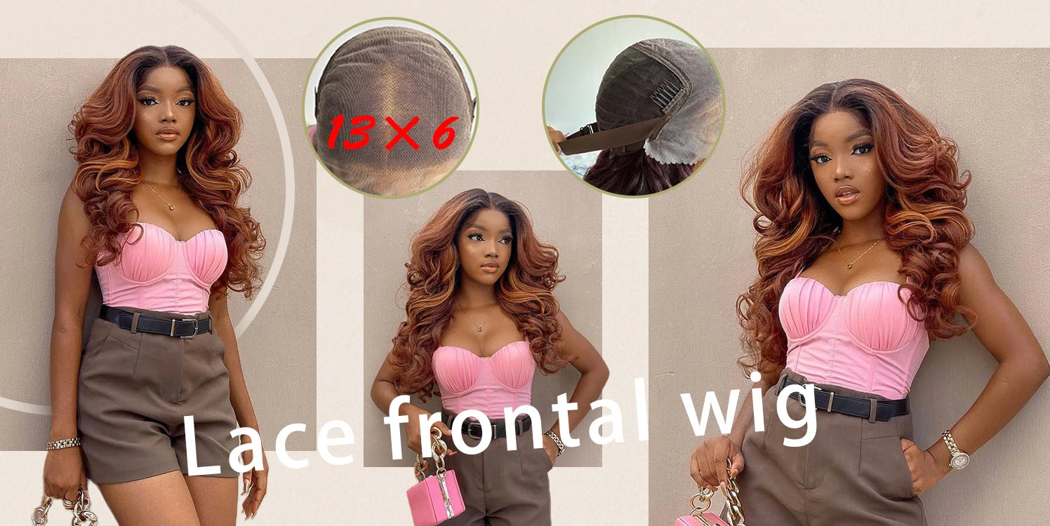 Black Brown Curly Wig Synthetic Lace Front Wigs For Women Blonde Orange Female Lace Wig 13X4.5X1 Cosplay Hair Daily Use