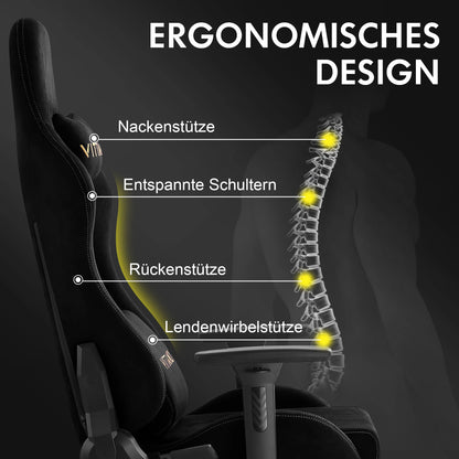 Brand Gaming Chair With Footrest Office Chair Ergonomic Lumbar Support Height Adjustable with Suede Leather Recliner Women Men