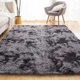 Soft Area Rugs for Living Room Non-Slip Thick Plush Carpets for Winter Anti-Slip Fluffy Artificial Velvet Rugs Soft Gray Carpets