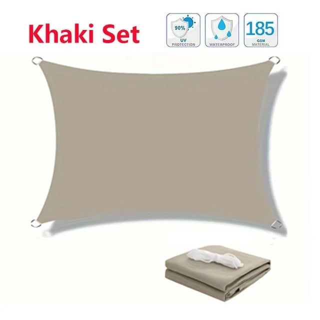 Outdoor Awnings Waterproof Sun Shade Sail Garden Canopi For Terrace Car Canvas Awning Rectangle Pool Sun-Shelter Sunshade Sail