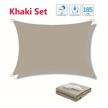 Outdoor Awnings Waterproof Sun Shade Sail Garden Canopi For Terrace Car Canvas Awning Rectangle Pool Sun-Shelter Sunshade Sail
