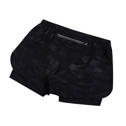 2025 New Men's Running Shorts Fitness Quick-drying Double Layer Shorts Men Workout Training sweatpants Bodybuilding Short Pants