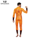 VIP FASHION 2025 Halloween Costumes for Men Animal Fox Cosplay Bodysuit Giraffe Leopard Zentai Jumpsuits Party Funny Male Outfit