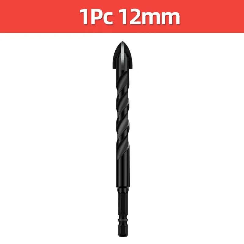 Cross Hex Tile Drill Bit For Glass Concrete Ceramic Tile Hole Opener Tungsten Carbide Hard Alloy Bits Set Tools 3 4 5 6 8 10 12mm