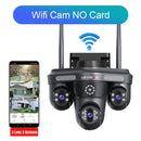 LS VISION 15MP Three Screen WiFi Camera Outdoor Three 360°Rotation PTZ IP Camera Human Auto Tracking Video Surveillance Cam CCTV