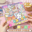 50 in 1 landscape stickers miniature scene collection 3d three-dimensional girls children's educational toys