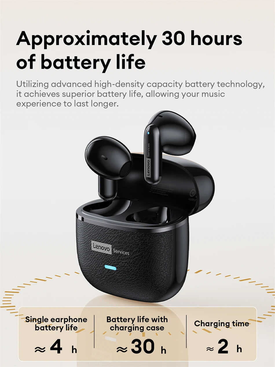 Original Lenovo LE230 New Bluetooth Earphones Wireless Headset TWS Touch Control Earbuds Hifi Headphone Waterproof Mic Earbuds