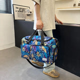 Oxford Leaves Large Capacity Travel Tote 2026 New High Quality Durable Bags Portable Daily Commute Versatile Travel Bags