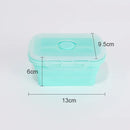 Collapsible Silicone Food Storage Container,Bento Lunch Boxes For Kitchen, Microwave Safe. Foldable Design Saves Your Space.