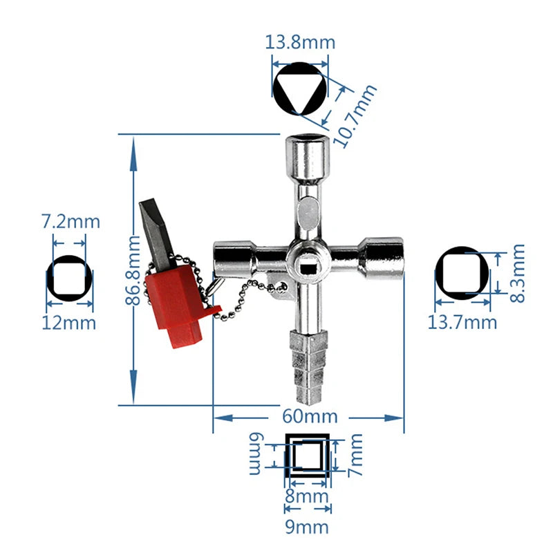 Multifunction Phillips Wrench 4 Ways Universal Internal Triangle Key Wrench High Quality Multifunction Repair Tools Hand Tools
