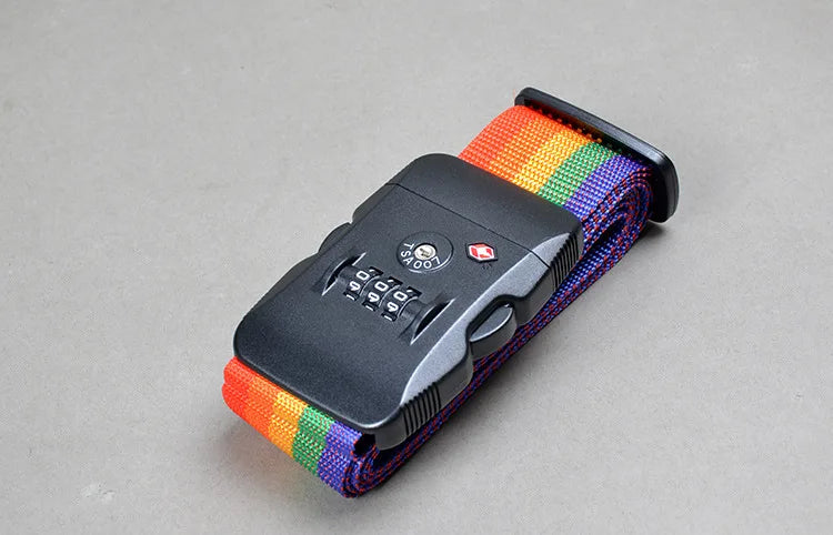 TSA Password Customs Lock Luggage Cross Belt Adjustable Travel Suitcase Band Luggage Suitcase Rope 2M Straps Travel Accessories