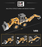 Juguetes para niños, tractor de aleación, excavadora, buldózer, grúa en miniatura, camión, modelo de vehículo agrícola de ingeniería fundido a presión, regalos para niños
