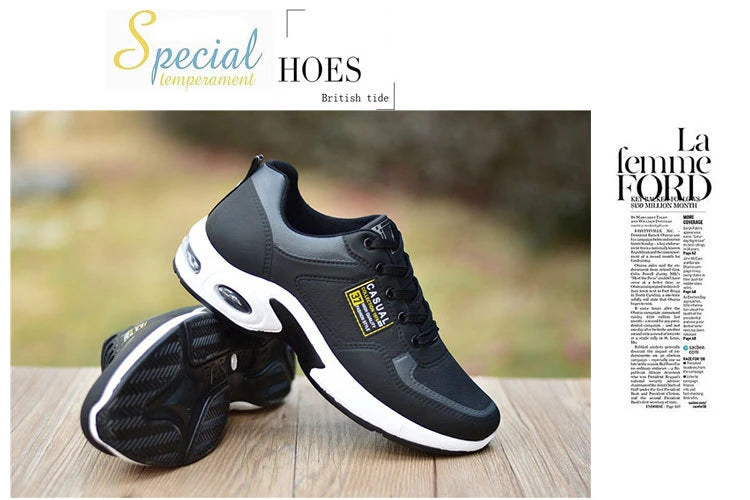 New Men Running Shoes Breathable Air Cushion Sneakers Men Outdoor Lace Up Walking Shoes Non-slip Men Sport Shoes Tenis Masculino
