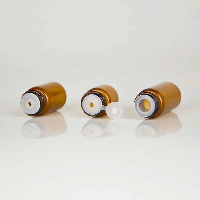 5pcs 1ml 2ml 3ml Amber Roll-on Bottles for Essential Oils Roll-on Perfume Bottle Stainless Steel Ball Container More Color