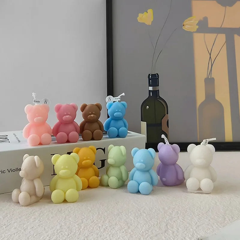 1pc Mini Bear Creative Scented Candles,for Home Atmosphere decoration And Photo Props Birthday Gifts Room Decor Gifts Graduation