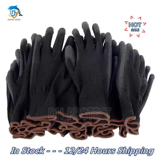 10-30 pairs of nitrile-coated safety work gloves, PU gloves, and palm-coated mechanical work gloves, CE EN388 certified