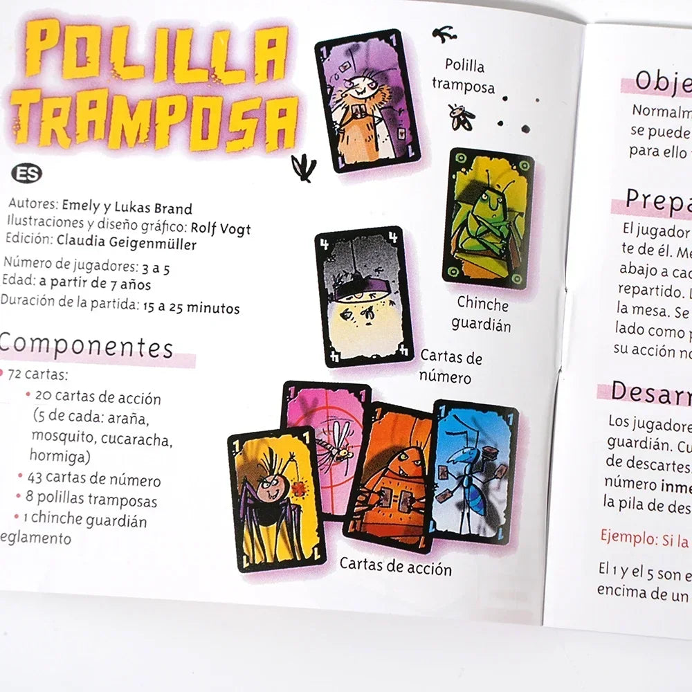 Tácticas de trampa de polilla desatadas: Juego de mesa Polilla Tramposa: un juego de cartas familiar con Kaker Laken Poker
