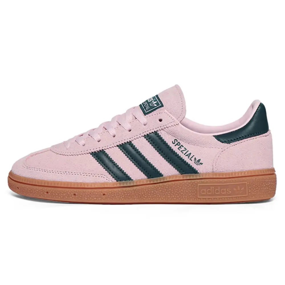 adidas Originals HANDBALL SPEZIAL Suede Round Toe Lace-Up Low-Top Sneakers Women's Pink/Black IF6561