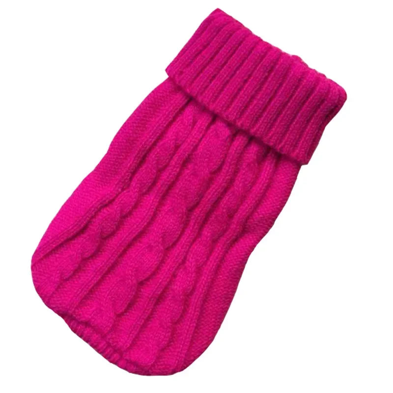 Roupa tricotada de inverno para cães pequenos e médios, suéter Chihuahua Puppy, suéter Yorkshire Pure Dog