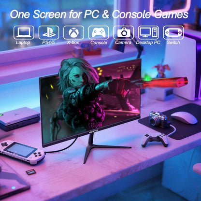 Hgfrtee 27" 240Hz Qhd Gaming Monitor 1Ms, High Resolution Screen, Hdr10 Adaptive Sync, Pc Display for Gamer with HDMI 2.1 Dp 1.4