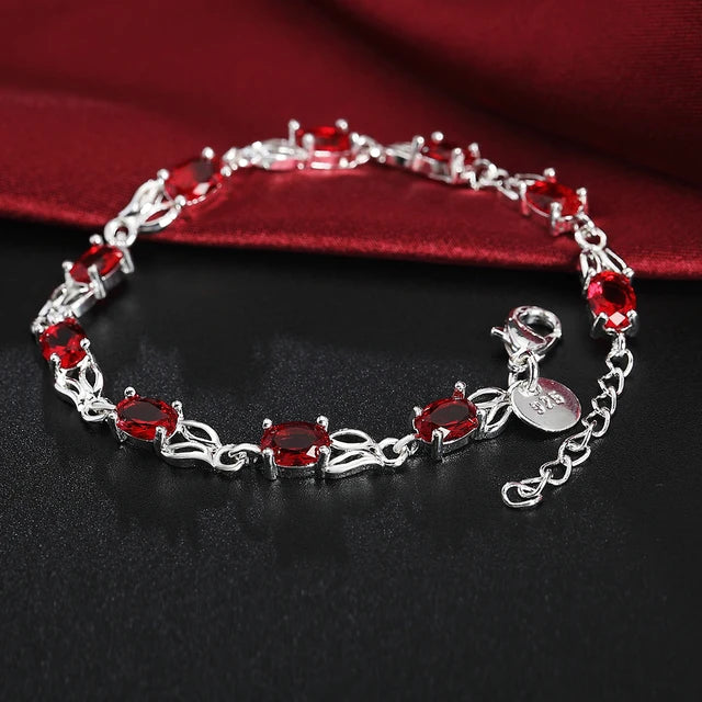 925 Sterling Silver Chain Bracelets for Men Women Braided Rope Male Fashion Jewelry High Quality New 4mm 