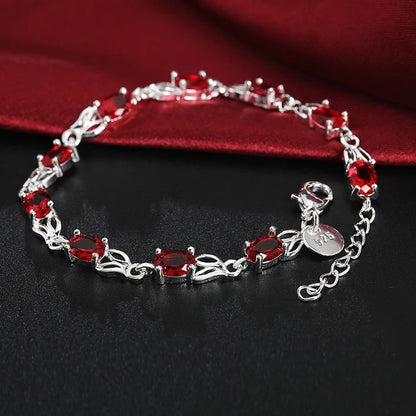 925 pulseiras de corrente de prata esterlina para homens e mulheres, corda trançada masculina, jóias da moda, alta qualidade, novo, 4mm