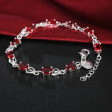 925 Sterling Silver Chain Bracelets for Men Women Braided Rope Male Fashion Jewelry High Quality New 4mm 