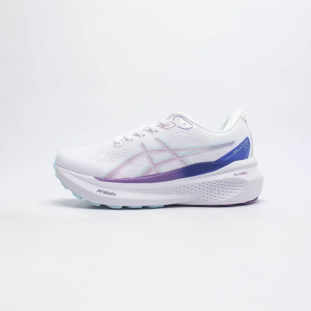 Zapatillas de running Asics Gel Kayano 30 para mujer, color negro, caña baja, antideslizantes, transpirables y ligeras.