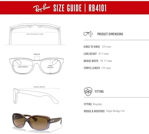Rayban original Jackie Ohh 4101F Women Sunglasses in box