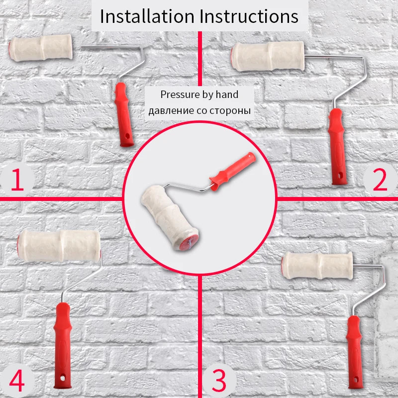 Decorative Paint Roller Patterned Painting Tool for Wall  Rubber Protection Stamp Polyurethane Textured Paint Pottery Wheel 2203
