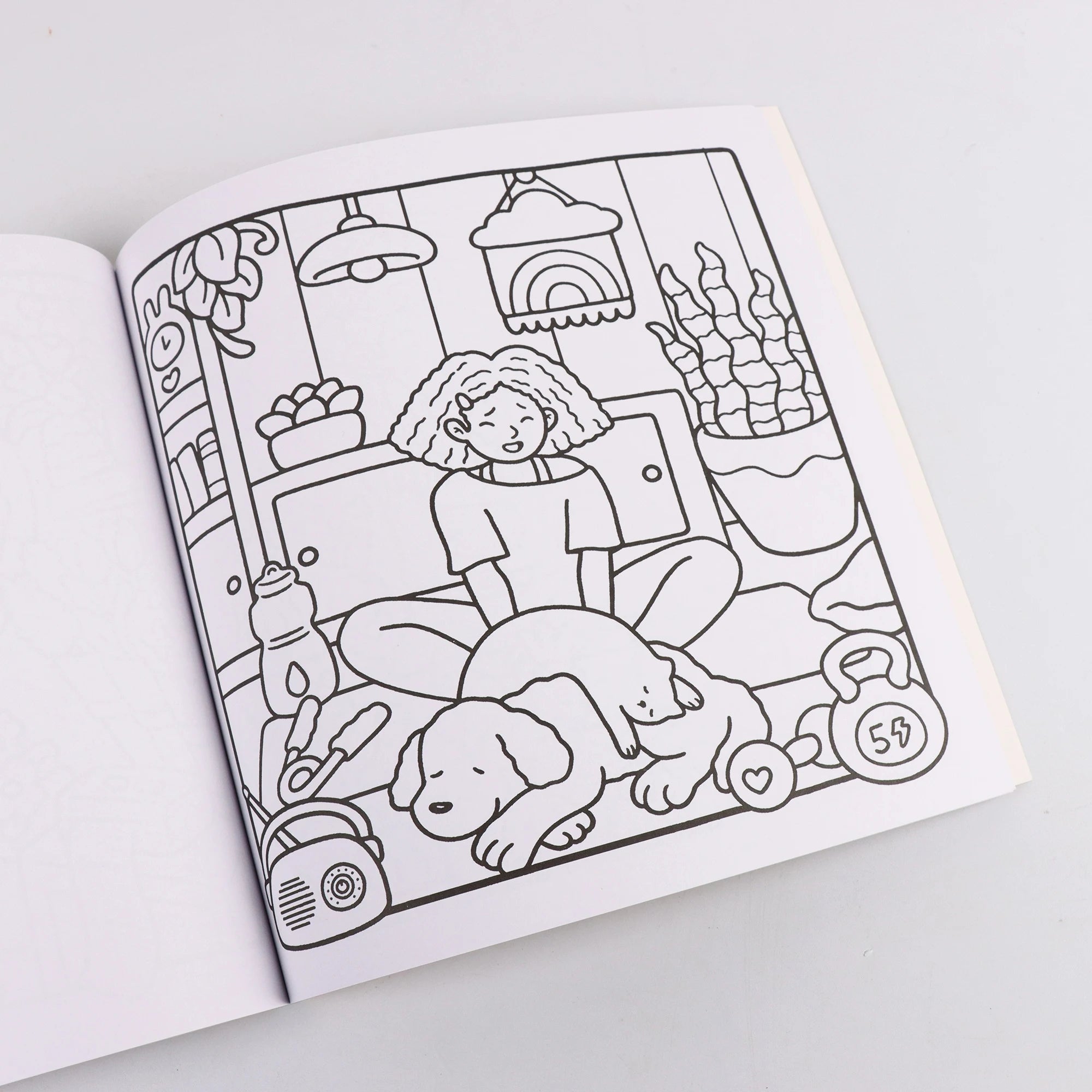 Cozy Atmosphere Relaxing Coloring Book for Adults and Teens Bold Easy-to-follow Patterns and Girl Moments