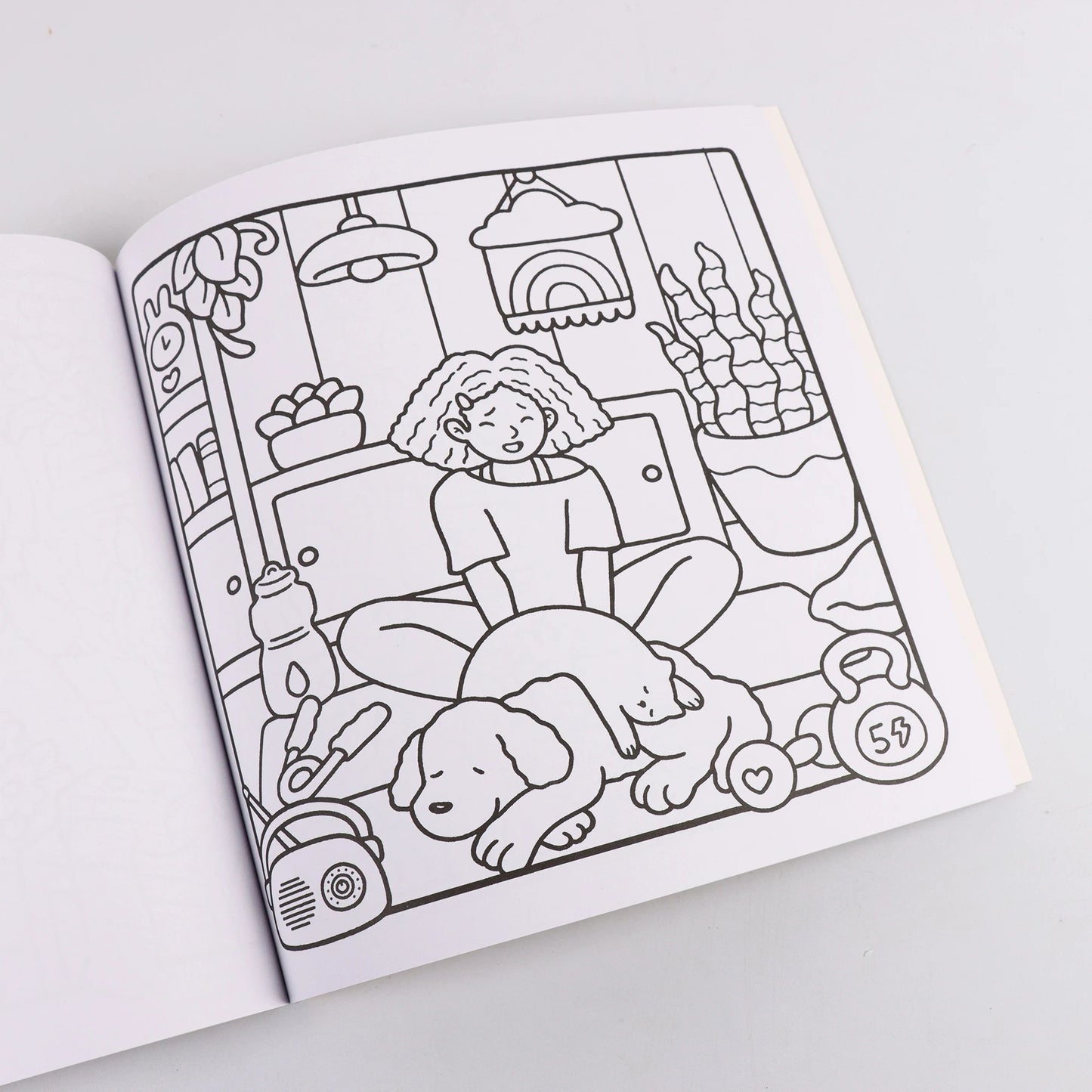 Cozy Atmosphere Relaxing Coloring Book for Adults and Teens Bold Easy-to-follow Patterns and Girl Moments