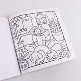 Cozy Atmosphere Relaxing Coloring Book for Adults and Teens Bold Easy-to-follow Patterns and Girl Moments