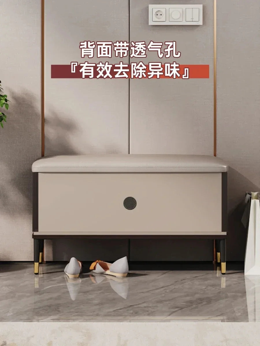 2024 new shoe changing stool for home use, shoe cabinet at the door integrated storage shoe rack