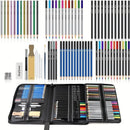 Art Professional 72 Pieces Art Set Sketch Drawing Pencil Kit Pencil Sketching Charcoal Pencil Tools Set For Artist