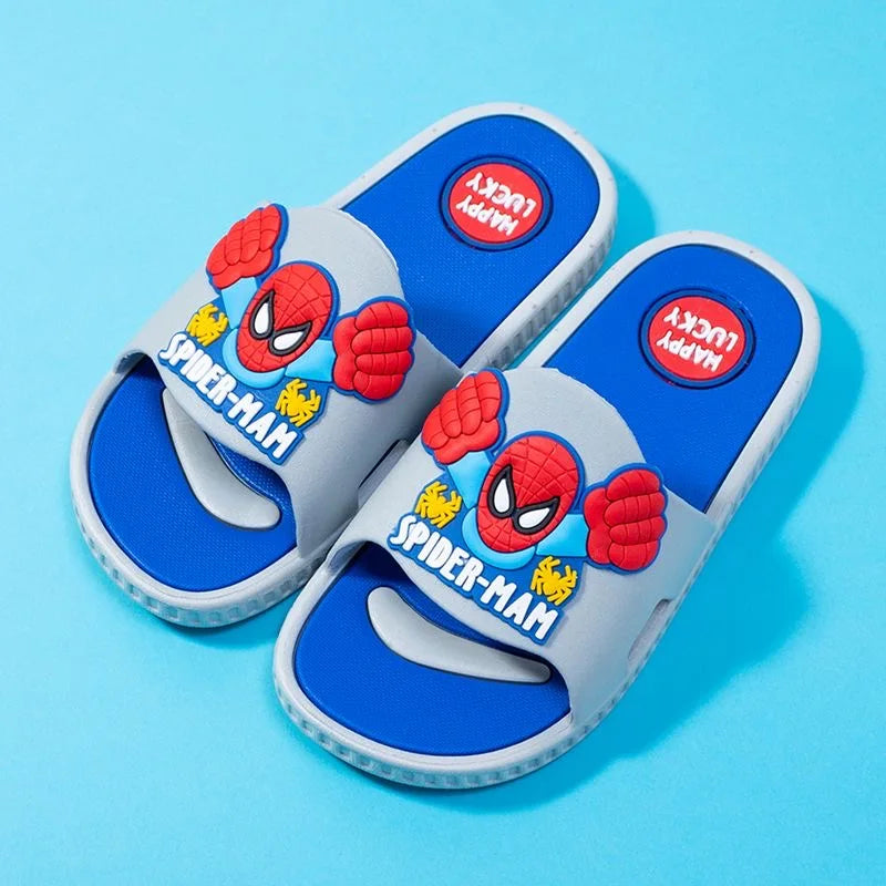 Disney Children's Slippers Cartoon Boys' Summer Home Shoes Boys Sandals Waterproof Anti-slip Kids Garden Shoes Size 24-39