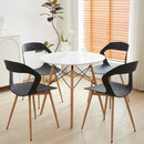 4Pcs/Set Hollow Dining Chairs Modern Simple Household Back Stool Nordic Negotiation Chair Plastic Chair Cosmetic Chair White