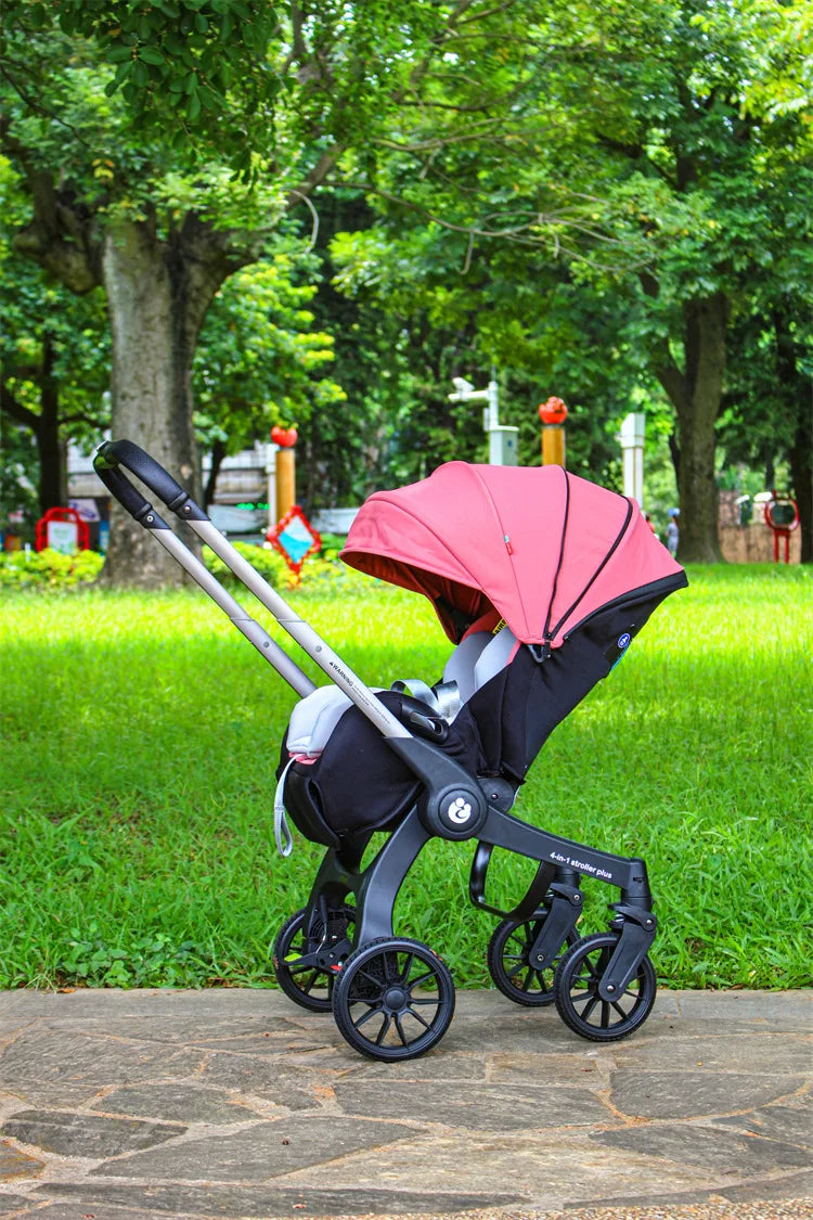 EU STOCK 4in1 baby stroller two-way Multifunctional newborn baby stroller 3in1 Foldable Basket type seat Lightweight Travel Pram