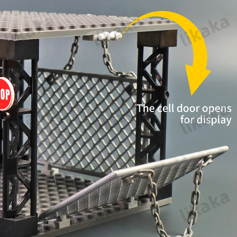 MOC Military Prison Building Blocks Military Restricted Area Trap Blocks Toys Sets DIY Construction Bricks Toys for Boys Gifts