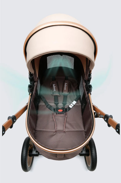 Luxurious 3-in-1 Portable Travel Baby Stroller High Landscape Aluminum Frame Foldable Pram Newborn Infant Four-Wheel Carriage